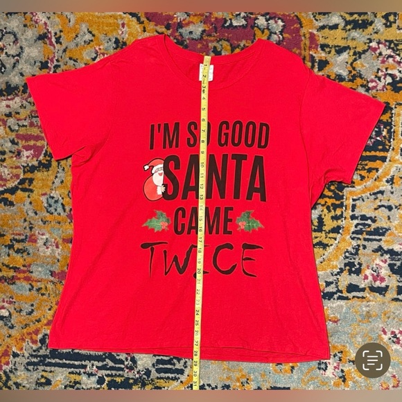 Funny Christmas 3XL Graphic Tee - So Good Santa Came Twice - Picture 2 of 2